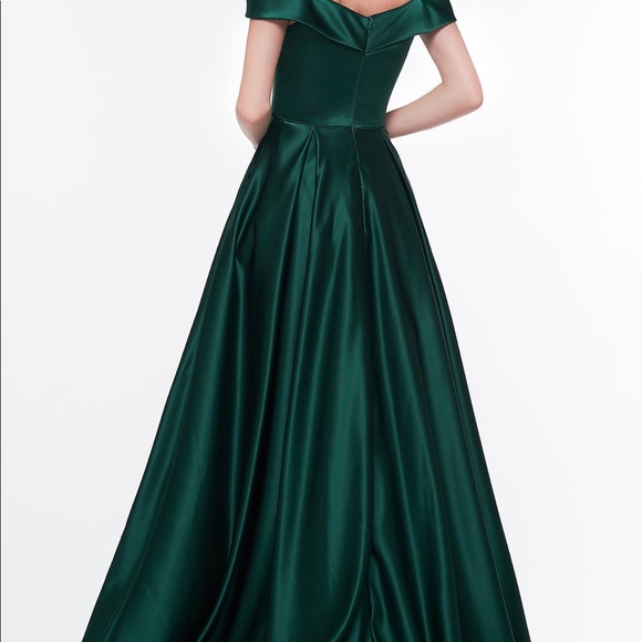 Forest Green Prom Dress - Picture 7 of 8